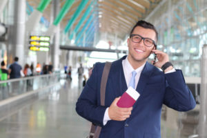 employee in the airport with a L1 visa