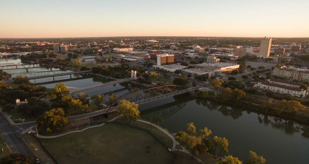 The Brazos River cut through Waco Texas