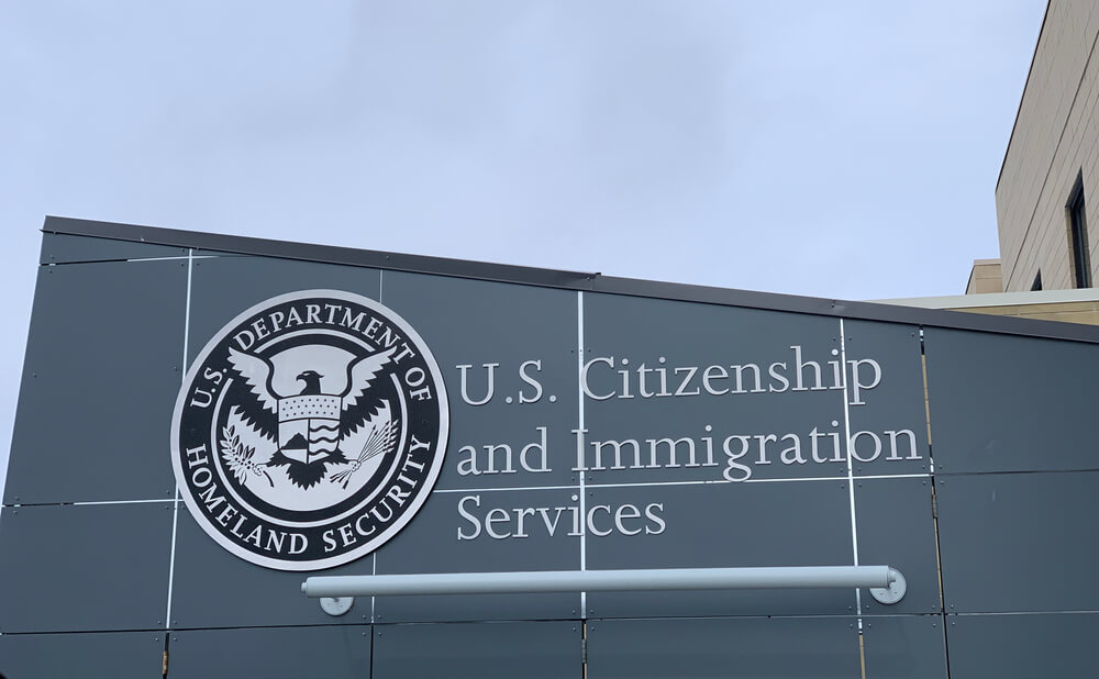  United States Citizenship and Immigration Services office, Homeland Security, federal government building seal, naturalization and asylum headquarters, logo, sign